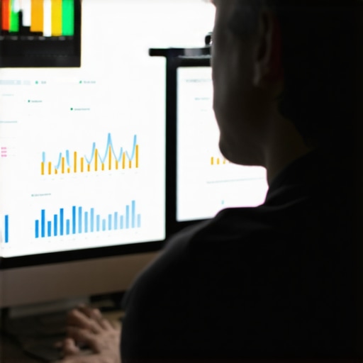 Person reviewing GMB analytics dashboard
