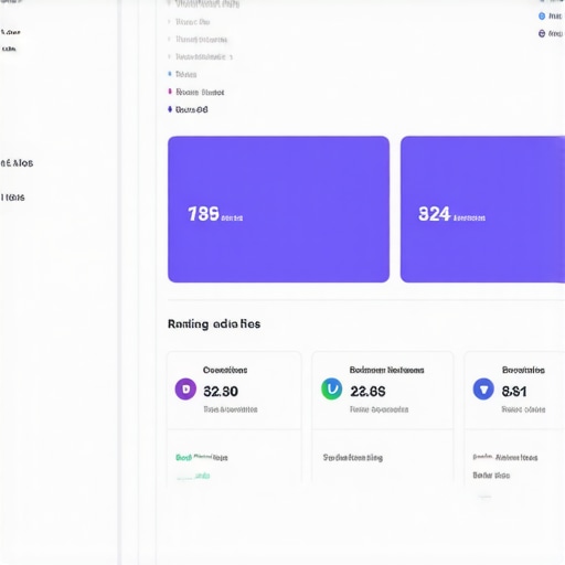 Google My Business Dashboard with Analytics Tools Dashboard showing analytics and ranking metrics for Google My Business profile