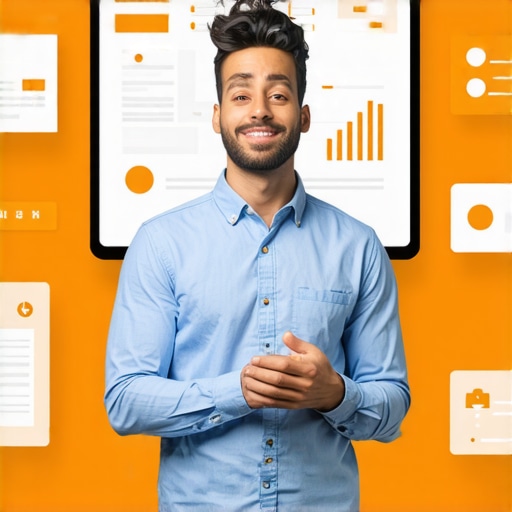 Optimizing GMB Profile Business owner updating Google My Business profile on a laptop