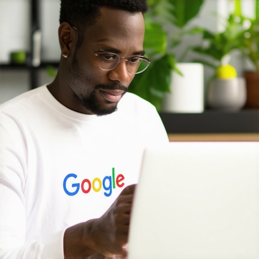 Business owner updating GMB profile on laptop with local SEO tools