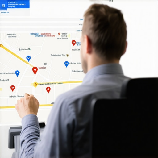 Google Maps Optimization Strategy Expert analyzing local map ranking results on a computer