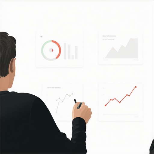 Analyzing Local SEO Metrics Person reviewing Google My Business insights for map pack optimization