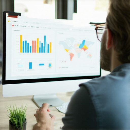 Analyzing Local SEO Performance for Map Pack Recovery Business owner reviewing SEO analytics and map rankings