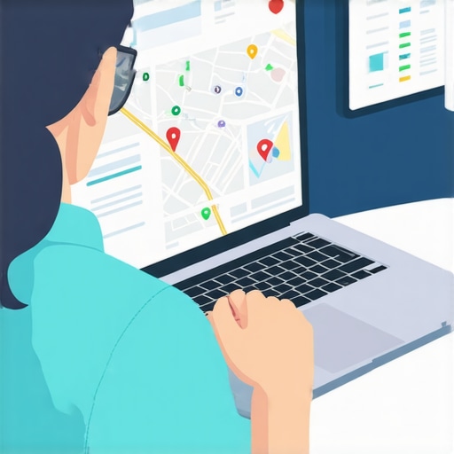 Person updating Google My Business profile on a computer screen