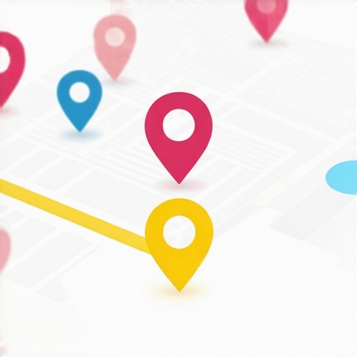 Map with business pins and ranking labels highlighting top spots.