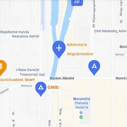 Illustrative map showing layered signals and AI filters for local SEO.