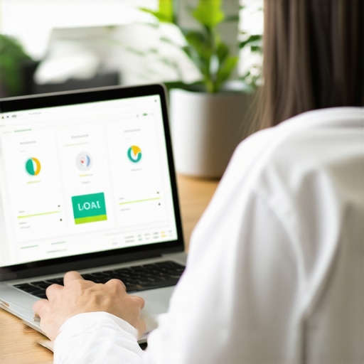 Person working on local SEO strategies on a laptop