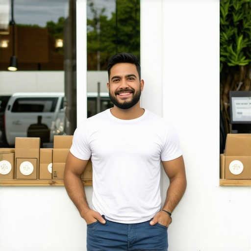 Business owner actively managing and updating their Google My Business profile to improve local map rankings.