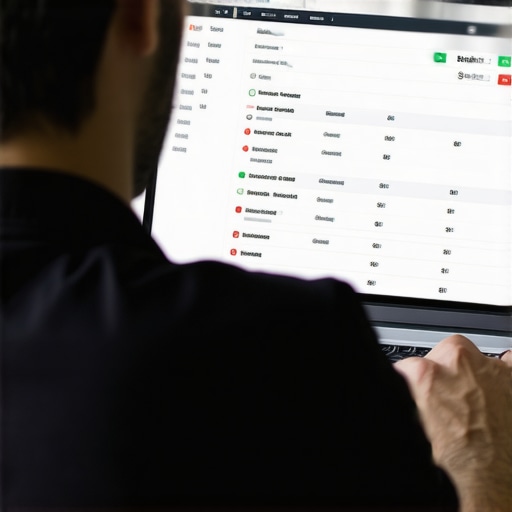Business owner working on local SEO analytics using BrightLocal tool